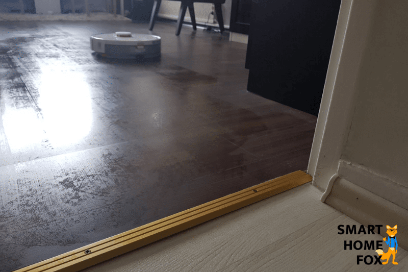 Roborock S5 Max mops the study